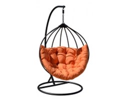 Huśtawka COCOON RUBICON 110x125x202 Miloo, czarny, pomrańczowy
