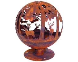 Esschert Design Ozdobne palenisko ogrodowe 57,5x57,5x66 cm rdzawy kolor FF261