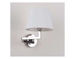 Kinkiet LAMPA ścienna SWING W W0119 Maxlight abażurowa OPRAWA na regulowanym wysięgniku chrom biała