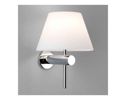 Kinkiet LAMPA ścienna ROMA 0343 Astro abażurowa OPRAWA szklana do łazienki IP44 chrom biała
