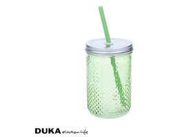 Słoik na napoje 400 ml zielony