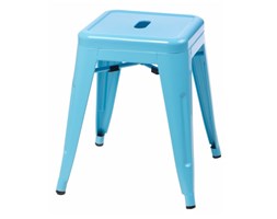 Taboret Paris niebieski inspirowany Tolix