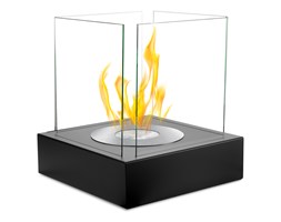 Biokominek Cube Czarny strukturalny