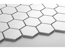 Hexagon duży, biały, matowy