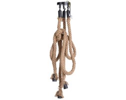 LAMPA PAJĄK SZNUR JUTOWY 3 RAMIONA VINTAGE LOFT 110 cm