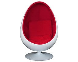 Fotel Ovalia Chair biało czerwony