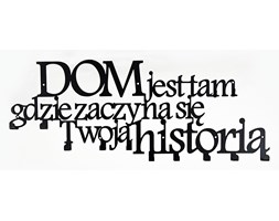 Wieszak do przedpokoju Dom jest tam gdzie zaczyna się Twoja historia - Biały