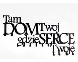 Wieszak do przedpokoju Tam dom twój gdzie serce Twoje - Czarny