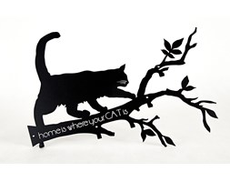 Wieszak na ścianę, Home is where your Cat is... - Biały