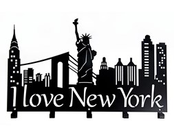 Wieszak do przedpokoju I love New York - Czarny