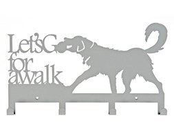 Wieszak na ścianę, Let's go for a walk - Szary metalic