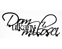 Wieszak do przedpokoju Dom utkany z miłości - Biały