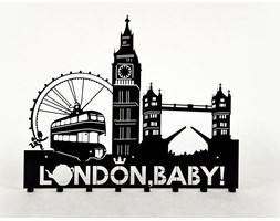 Wieszak do przedpokoju London (Baby) - Czarny