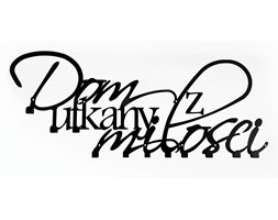 Wieszak do przedpokoju Dom utkany z miłości XXL - Szary metalic