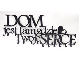 Wieszak do przedpokoju Dom jest tam gdzie serce Twoje XXL - Biały