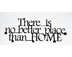 Wieszak do przedpokoju There is no better place than Home - Szary metalic