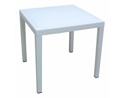 MEGA PLAST stół ogrodowy MP696 RATAN LUX stół 71 x 75,5 cm, biały, BEZPŁATNY ODBIÓR: WARSZAWA, WROCŁAW, KATOWICE, KRAKÓW!