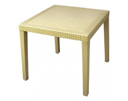 MEGA PLAST stół ogrodowy MP696 RATAN LUX stół 71 x 75,5 cm, kremowy, BEZPŁATNY ODBIÓR: WARSZAWA, WROCŁAW, KATOWICE, KRAKÓW!