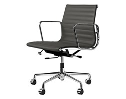 Fotel inspirowany Aluminium Chair EA 117 / czarna skóra