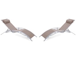 Zestaw leżaków ogrodowych Aruba Silver / Taupe