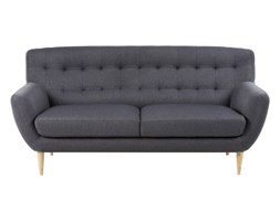 Sofa waldi grafitowa skandynawska pikowana 3 osobowa 185
