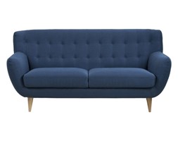 Sofa waldi granatowa skandynawska pikowana 3 osobowa 185cm
