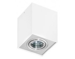 Azzardo Eloy 1 GM4106 Plafon lampa sufitowa 1x50W GU10 biały / aluminium + żarówka LED za 1 zł GRATIS!