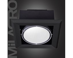 Plafon oprawa wpuszczana lampa sufitowa downlight Milagro Blocco 1x7W LED czarny 472