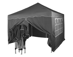 Pawilon ogrodowy 3x3m + ścianki, kolor czarny