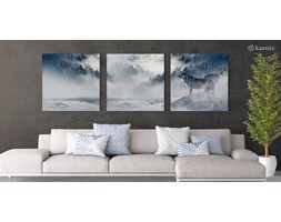 Obrazy na płótnie Canvas Tryptyk Snow Wolf II