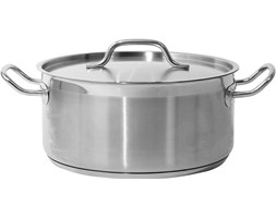 GARNEK NISKI Z POKRYWKĄ ZE STALI NIERDZEWNEJ 28x13CM 8L Yato YG-00042