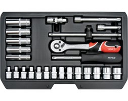 Zestaw narzędziowy 1/4" kpl 25 szt Yato YT-14461
