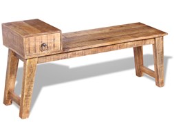 vidaXL Ławka z szufladą drewna mangowego 120x36x60cm
