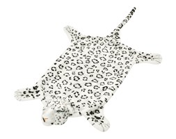 vidaXL Pluszowy dywan, gepard, biały, 139 cm