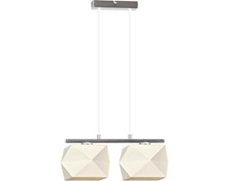 Lampa Wisząca LED Chrom z Abażurem