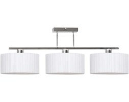 Lampa Sufitowa z Abażurem Chrom Plisa