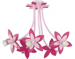 Plafon lampa sufitowa do pokoju dziecięcego różowe kwiaty Nowodvorski Flowers Pink 5x35W GU10 różowy 6896