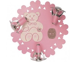 Plafon lampa sufitowa z misiem Nowodvorski Honey III 3x40W E14 różowy 3661