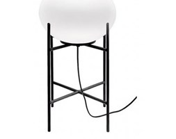 Lampa podłogowa z lakierowanej stali w kolorze czarnym ze szklaną spłaszczoną białą kulą Nowodvorski Nuage 1x60W E27 czarny/biały 9750