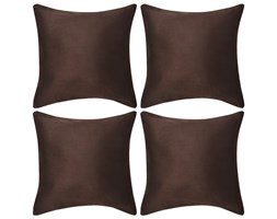 vidaXL Poszewki na poduszki 80x80 cm, zamszowe, 4 szt., brązowe