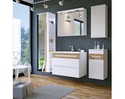 Lazienka.shop Białe meble łazienkowe z dużym lustrem Galaxy white 80cm