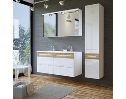 Lazienka.shop Szare meble łazienkowe z podwójną umywalką 120cm