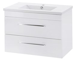 Lazienka.shop Szafka z umywalką 80cm Active biały połysk