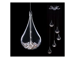 Żyrandol LAMPA wisząca PERLE P0226-05B-F4RK Zumaline dekoracyjna OPRAWA z kryształkami KASKADA glamour chrom przezroczysty