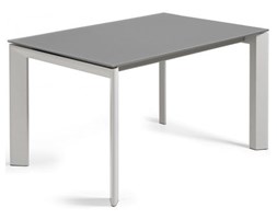 Stół Atta XIV szary 140-200 cm blat szklany