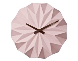 Zegar ścienny Origami Ceramic Matt Soft Pink, 27 cm - KARLSSON - DECOSALON - Zakupy bez ryzyka