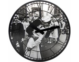 Zegar ścienny Kiss me in New York, 39,5 cm - NEXTIME - DECOSALON - Zakupy bez ryzyka