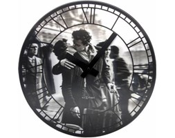 Zegar ścienny Kiss me in Paris, 39,5 cm - NEXTIME - DECOSALON - Zakupy bez ryzyka