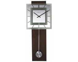 Zegar ścienny z wahadłem Retro Pendulum Square, 80 cm - NEXTIME - DECOSALON - Zakupy bez ryzyka