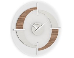 Zegar ścienny Modus Veined Walnut, 40 cm - INCANTESIMO DESIGN - DECOSALON - Zakupy bez ryzyka